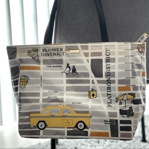 NWOT Kate Spade NY Map tote with Taxi
